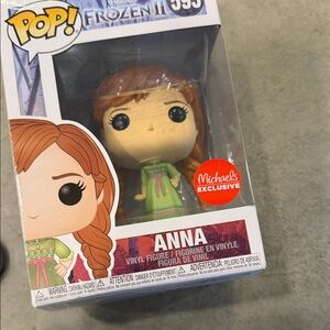 Funko Pop Anna Figure with Red Hair and Green Dress